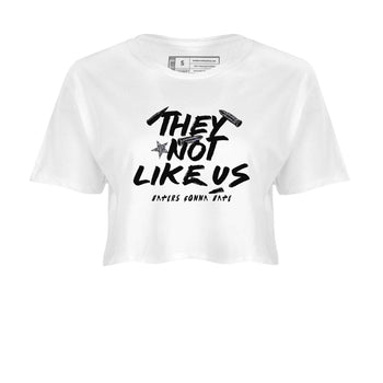 11s Year Of The Snake shirts to match jordans  They Not Like Us shirts to match jordans Air Jordan 11 Retro Low Year Of The Snake match shoes to clothes SNRT Sneaker Tees unisex cotton White 2 crop tee