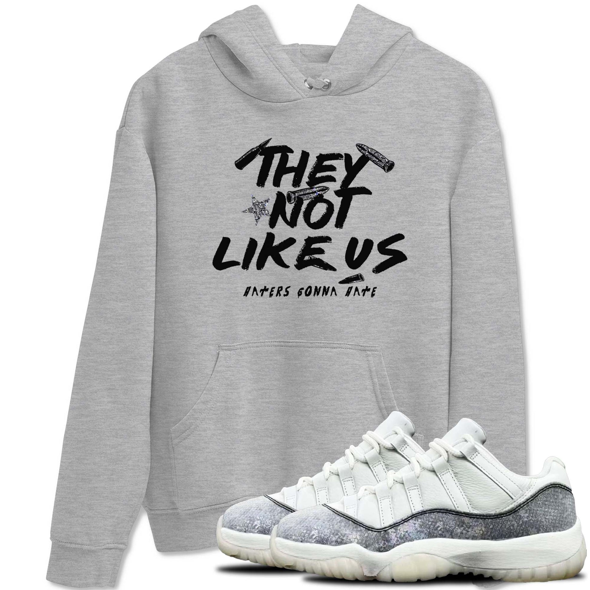 11s Year Of The Snake shirts to match jordans  They Not Like Us shirts to match jordans Air Jordan 11 Retro Low Year Of The Snake match shoes to clothes SNRT Sneaker Tees unisex cotton Heather Grey 1 shirts