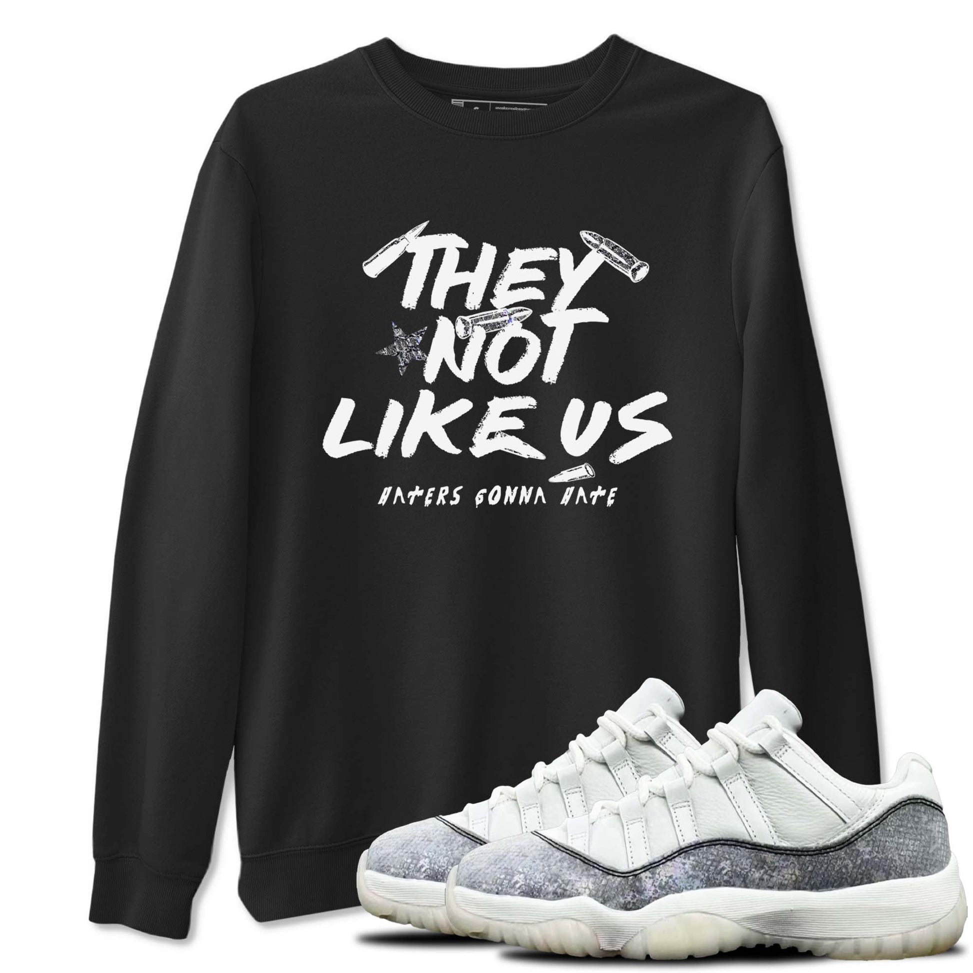 11s Year Of The Snake shirts to match jordans  They Not Like Us shirts to match jordans Air Jordan 11 Retro Low Year Of The Snake match shoes to clothes SNRT Sneaker Tees unisex cotton Black 1 shirts