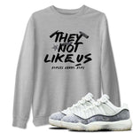 11s Year Of The Snake shirts to match jordans  They Not Like Us shirts to match jordans Air Jordan 11 Retro Low Year Of The Snake match shoes to clothes SNRT Sneaker Tees unisex cotton Heather Grey 1 shirts