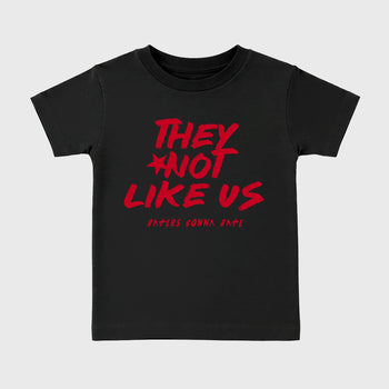 Sneaker match tees – Sneaker Tees To Match Air Jordan 12 Bloodline Shoes – They Not Like Us Kids T-Shirt Black 2