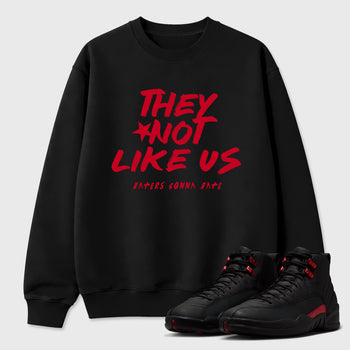 Sneaker match tees – Sneaker Tees To Match Air Jordan 12 Bloodline Shoes – They Not Like Us Tee Black 1
