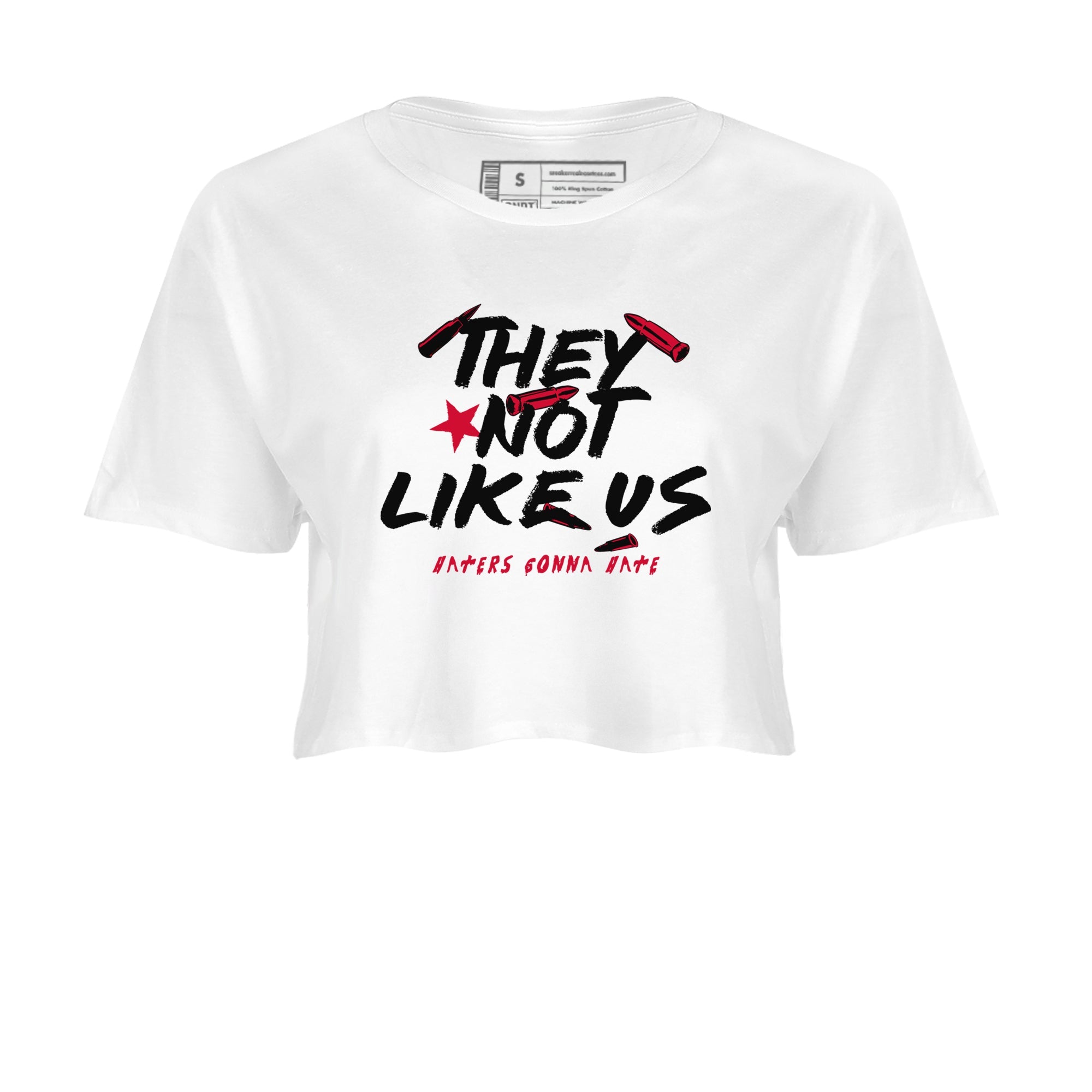 12s Flu Game shirts to match jordans They Not Like Us sneaker match tees Air Jordan 12 Retro Flu Game match shoes to clothes SNRT Sneaker Tees unisex cotton White 2 crop tee