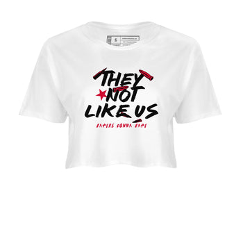 12s Flu Game shirts to match jordans They Not Like Us sneaker match tees Air Jordan 12 Retro Flu Game match shoes to clothes SNRT Sneaker Tees unisex cotton White 2 crop tee