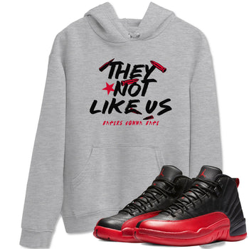 12s Flu Game shirts to match jordans They Not Like Us sneaker match tees Air Jordan 12 Retro Flu Game match shoes to clothes SNRT Sneaker Tees unisex cotton Heather Grey 1 shirts