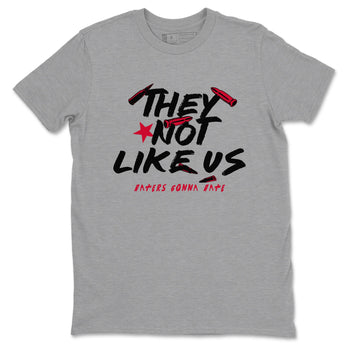 12s Flu Game shirts to match jordans They Not Like Us sneaker match tees Air Jordan 12 Retro Flu Game match shoes to clothes SNRT Sneaker Tees unisex cotton Heather Grey 2 shirts
