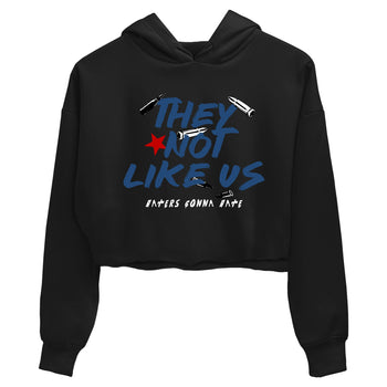 Sneaker match tees – Sneaker Tees To Match Air Jordan 12 French Blue Shoes – They Not Like Us Crop T-Shirt Black 2