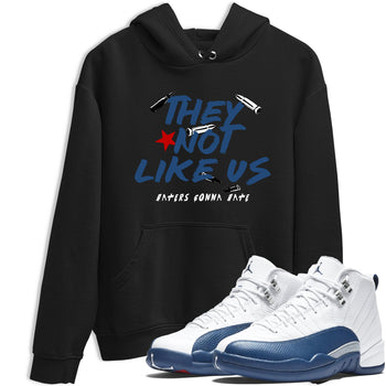 Sneaker match tees – Sneaker Tees To Match Air Jordan 12 French Blue Shoes – They Not Like Us Tee Black 1