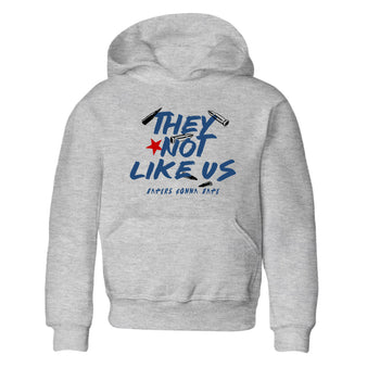 Sneaker match tees – Sneaker Tees To Match Air Jordan 12 French Blue Shoes – They Not Like Us Kids T-Shirt Heather Grey 2