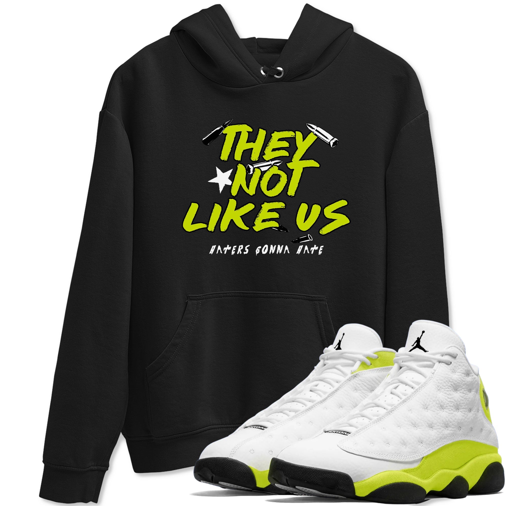 13s Bright Cactus shirts to match jordans They Not Like Us sneaker match tees AJ 13 Bright Cactus match shoes to clothes SNRT Sneaker Tees unisex cotton Black 1 shirts