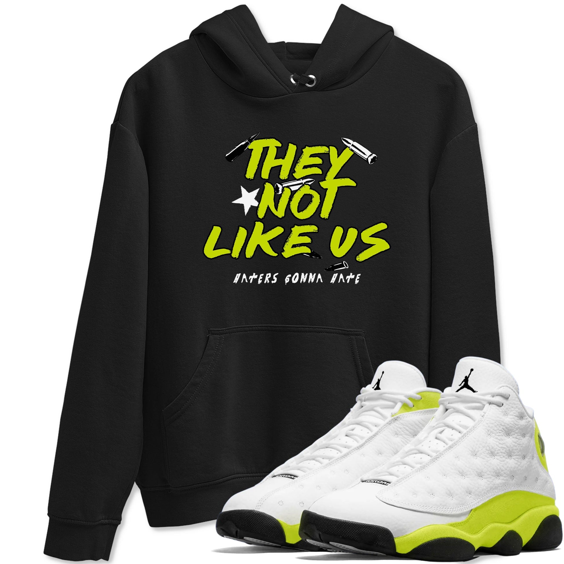 13s Bright Cactus shirts to match jordans They Not Like Us sneaker match tees AJ 13 Bright Cactus match shoes to clothes SNRT Sneaker Tees unisex cotton Black 1 shirts