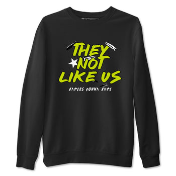 13s Bright Cactus shirts to match jordans They Not Like Us sneaker match tees AJ 13 Bright Cactus match shoes to clothes SNRT Sneaker Tees unisex cotton Black 2 shirts