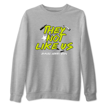 13s Bright Cactus shirts to match jordans They Not Like Us sneaker match tees AJ 13 Bright Cactus match shoes to clothes SNRT Sneaker Tees unisex cotton Heather Grey 2 shirts