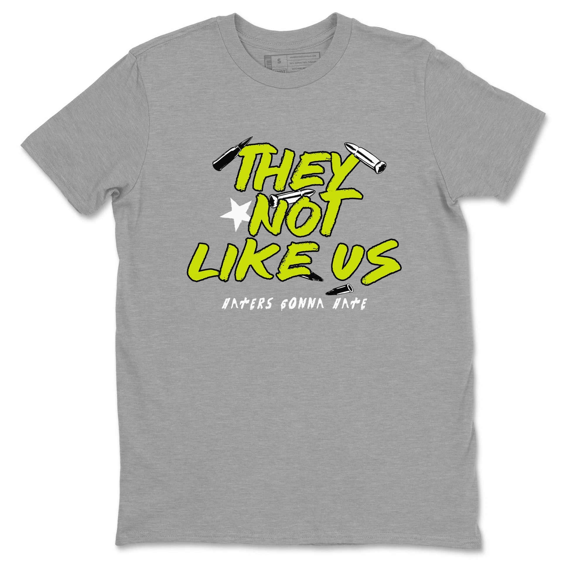 13s Bright Cactus shirts to match jordans They Not Like Us sneaker match tees AJ 13 Bright Cactus match shoes to clothes SNRT Sneaker Tees unisex cotton Heather Grey 2 shirts