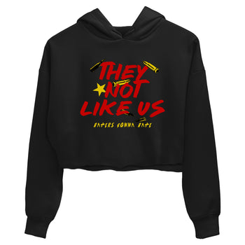 They Not Like Us womens crop tee made to vibe with the Air Jordan 14 Challenge Red sneakers — the perfect match in Black 2.