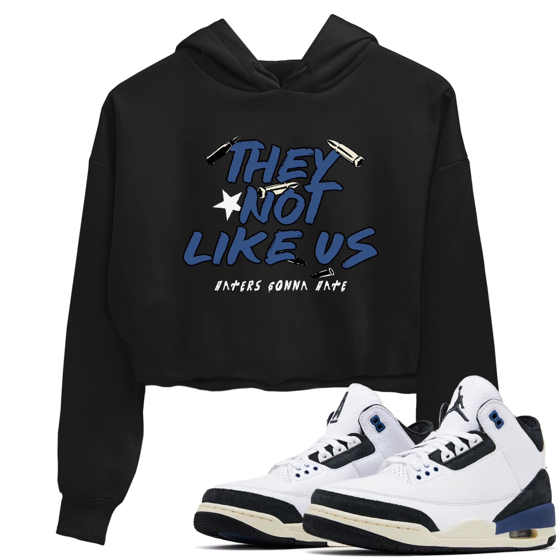 3s For The Love to match jordans They Not Like Us sneaker match tees A Ma Maniere For The Love match shoes to clothes SNRT Sneaker Tees unisex cotton Black 1 crop tee