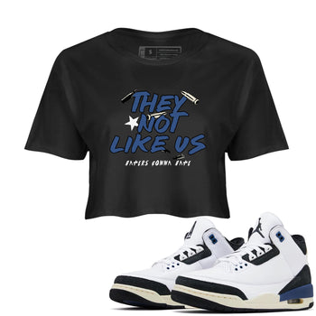 3s For The Love to match jordans They Not Like Us sneaker match tees A Ma Maniere For The Love match shoes to clothes SNRT Sneaker Tees unisex cotton Black 1 crop tee