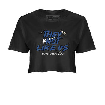 3s For The Love to match jordans They Not Like Us sneaker match tees A Ma Maniere For The Love match shoes to clothes SNRT Sneaker Tees unisex cotton Black 2 crop tee