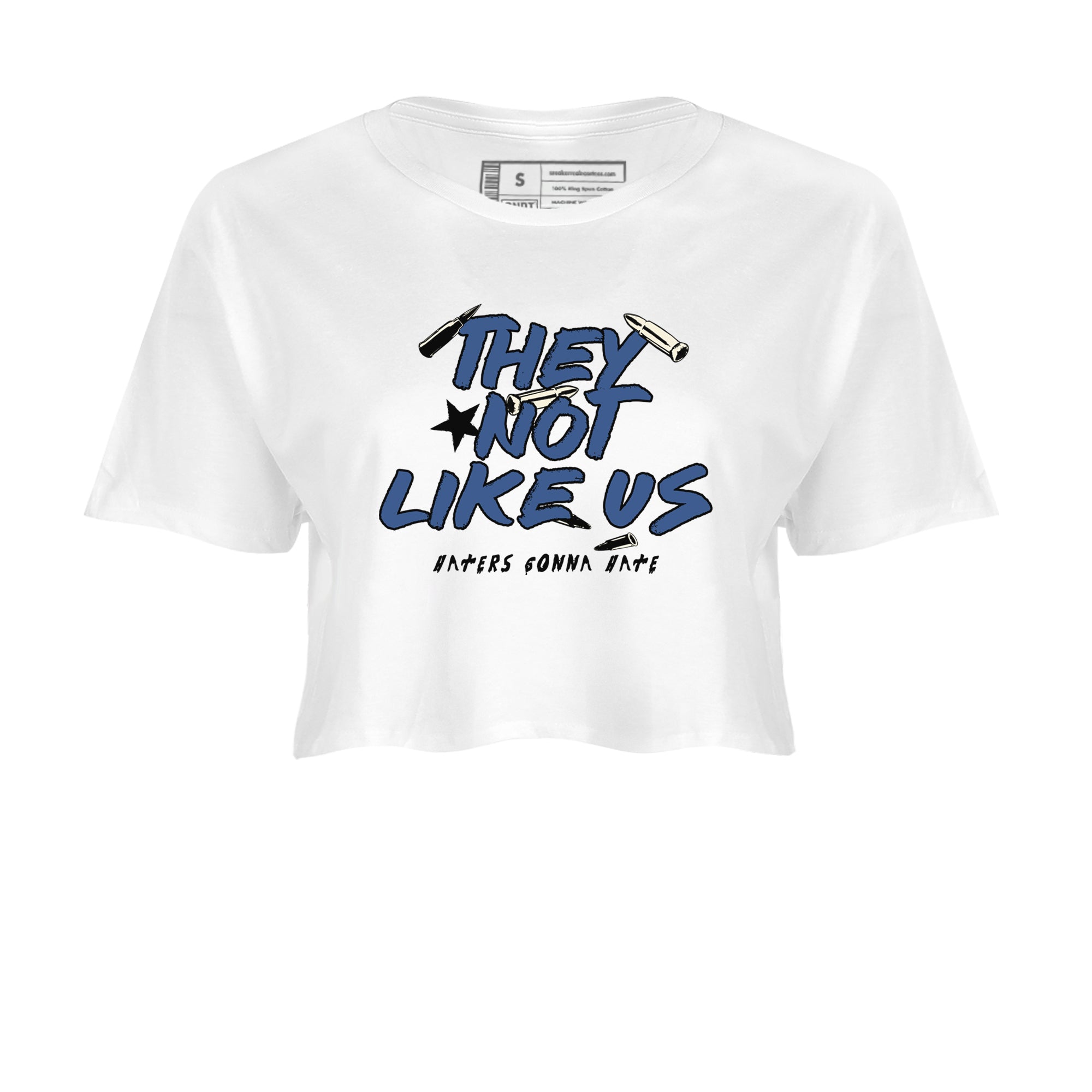 3s For The Love to match jordans They Not Like Us sneaker match tees A Ma Maniere For The Love match shoes to clothes SNRT Sneaker Tees unisex cotton White 2 crop tee