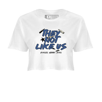 3s For The Love to match jordans They Not Like Us sneaker match tees A Ma Maniere For The Love match shoes to clothes SNRT Sneaker Tees unisex cotton White 2 crop tee