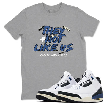 3s For The Love to match jordans They Not Like Us sneaker match tees A Ma Maniere For The Love match shoes to clothes SNRT Sneaker Tees unisex cotton Heather Grey 1 shirts