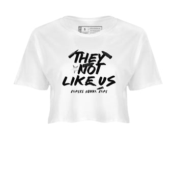 Air Jordan 3 Black Cat shirts to match jordans They Not Like Us sneaker match tees Jordan 3 Retro Black Cat best t shirts to wear with jordans SNRT Sneaker Tees unisex cotton White 2 crop tee