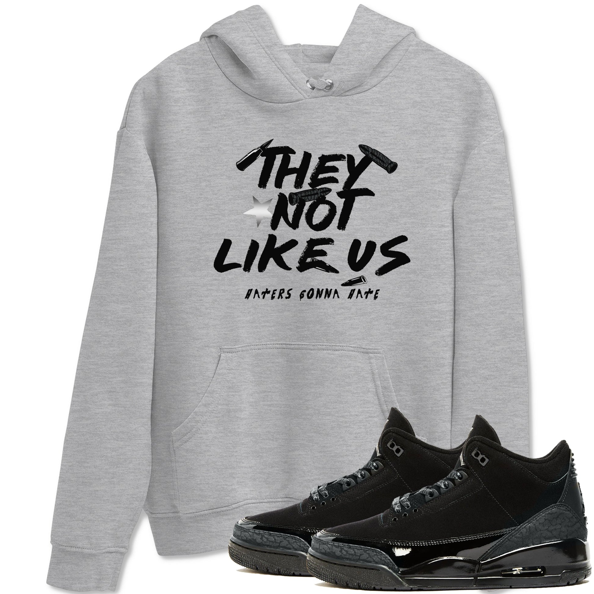 Air Jordan 3 Black Cat shirts to match jordans They Not Like Us sneaker match tees Jordan 3 Retro Black Cat best t shirts to wear with jordans SNRT Sneaker Tees unisex cotton Heather Grey 1 shirts
