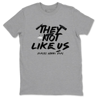 Air Jordan 3 Black Cat shirts to match jordans They Not Like Us sneaker match tees Jordan 3 Retro Black Cat best t shirts to wear with jordans SNRT Sneaker Tees unisex cotton Heather Grey 2 shirts