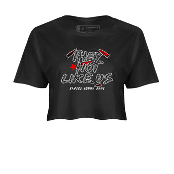 3s Black Cement shirts to match jordans They Not Like Us sneaker match tees Air Jordan 3 Retro OG Black Cement match shoes to clothes SNRT Sneaker Tees unisex cotton Black 2 crop tee