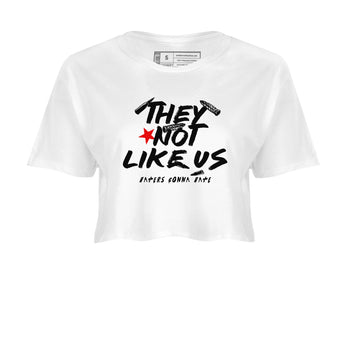 3s Black Cement shirts to match jordans They Not Like Us sneaker match tees Air Jordan 3 Retro OG Black Cement match shoes to clothes SNRT Sneaker Tees unisex cotton White 2 crop tee
