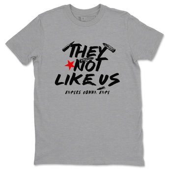 3s Black Cement shirts to match jordans They Not Like Us sneaker match tees Air Jordan 3 Retro OG Black Cement match shoes to clothes SNRT Sneaker Tees unisex cotton Heather Grey 2 shirts