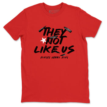 3s Black Cement shirts to match jordans They Not Like Us sneaker match tees Air Jordan 3 Retro OG Black Cement match shoes to clothes SNRT Sneaker Tees unisex cotton Red 2 shirts
