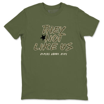 Sneaker Threads – Sneaker Tees To Match Air Jordan 3 Medium Olive – They Not Like Us Graphic Tee Military Green 2. Perfect for Jordan releases 2025 colorways.