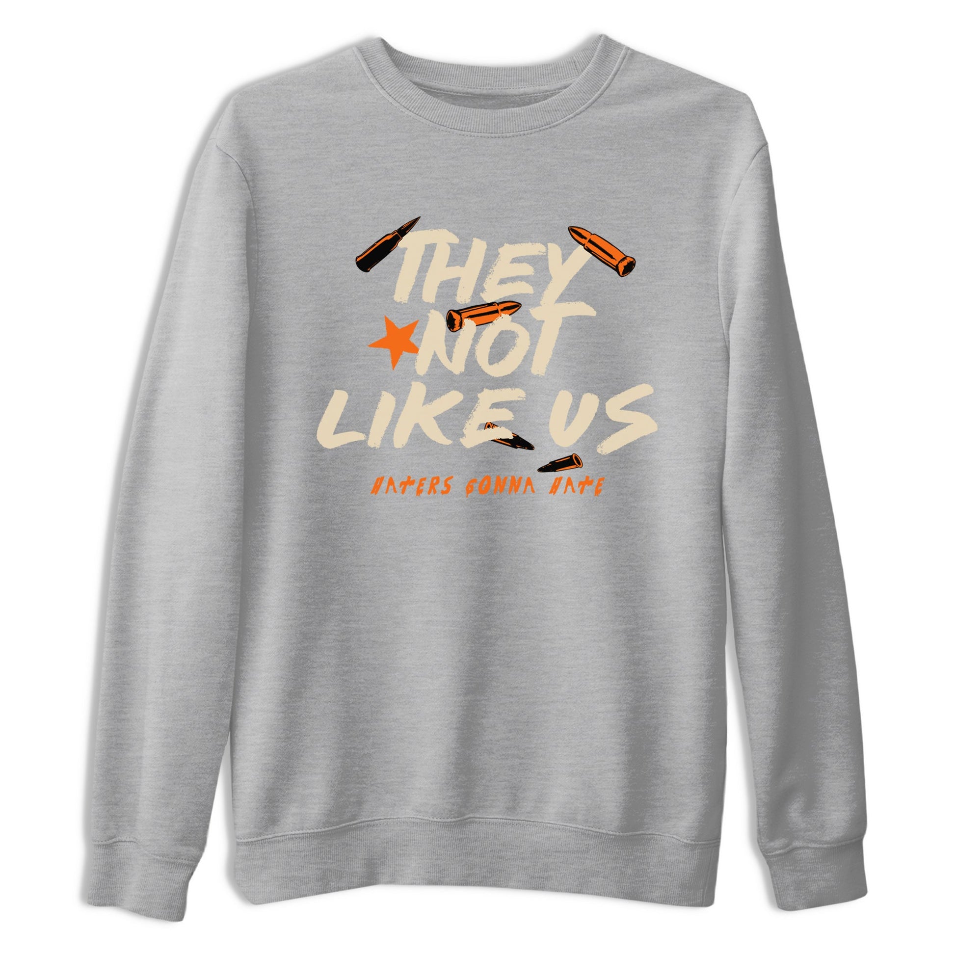 They Not Like Us sneaker match t-shirt styled to complete your fit with the Air Jordan 3 Starfish sneakers, shown in Heather Grey 2.