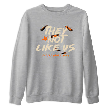 They Not Like Us sneaker match t-shirt styled to complete your fit with the Air Jordan 3 Starfish sneakers, shown in Heather Grey 2.