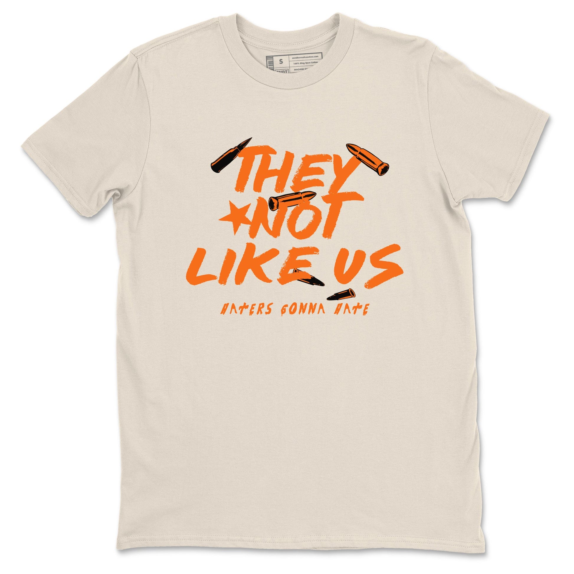 They Not Like Us sneaker match t-shirt styled to complete your fit with the Air Jordan 3 Starfish sneakers, shown in Natural 2.