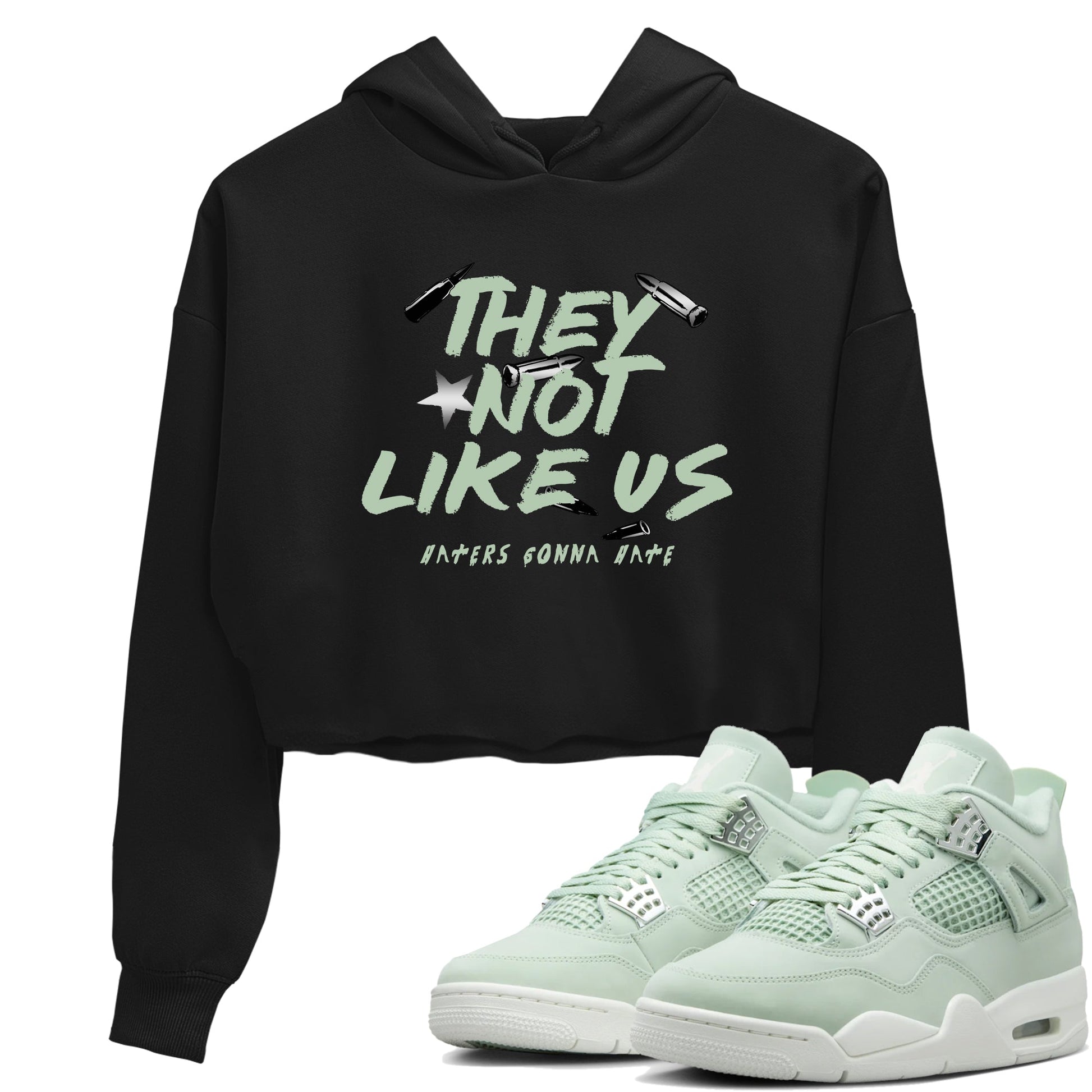 4s seafoam shirts to match jordans They Not Like Us sneaker match tees Air Jordan 4 Abundance match shoes to clothes SNRT Sneaker Tees unisex cotton Black 1 crop tee
