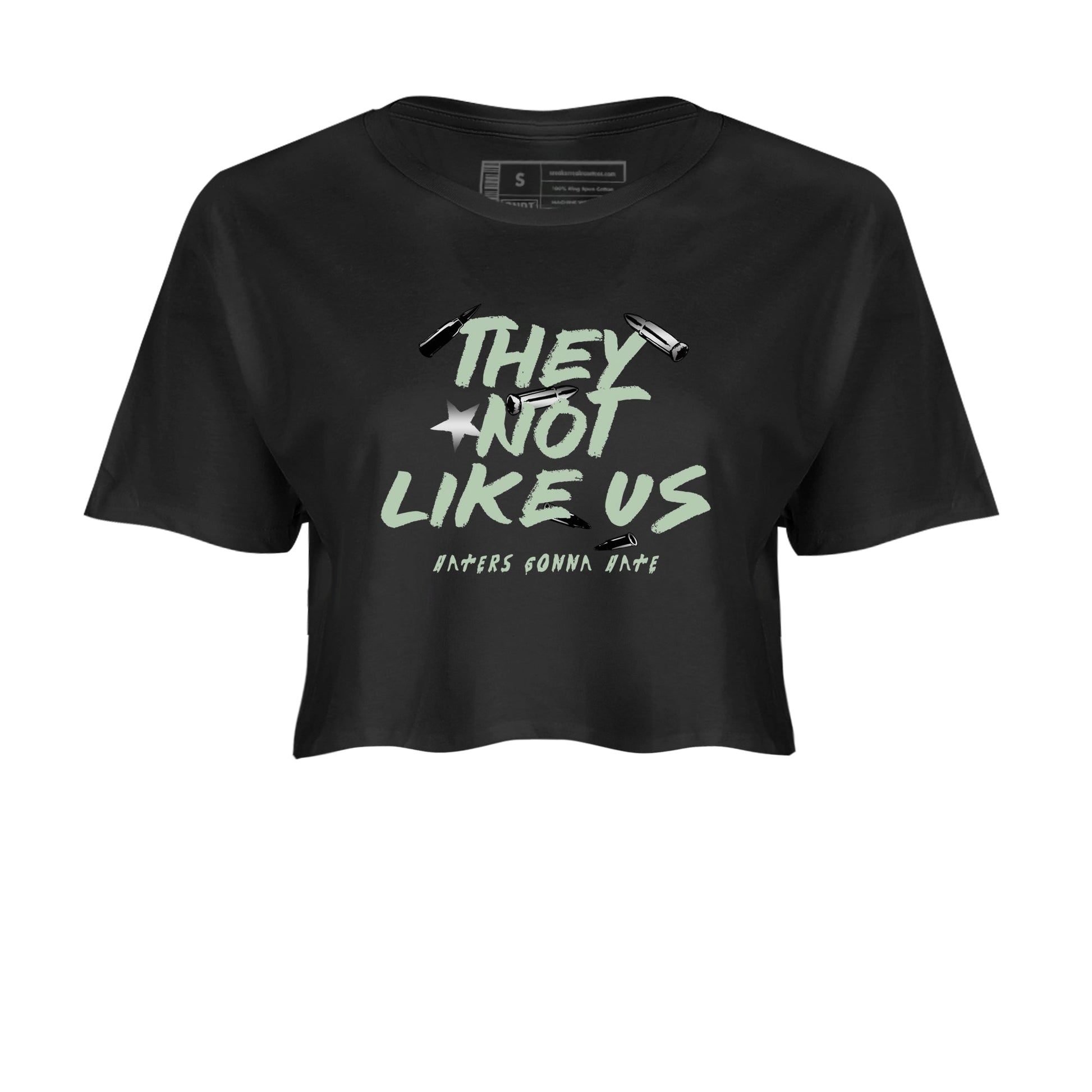 4s seafoam shirts to match jordans They Not Like Us sneaker match tees Air Jordan 4 Abundance match shoes to clothes SNRT Sneaker Tees unisex cotton Black 2 crop tee
