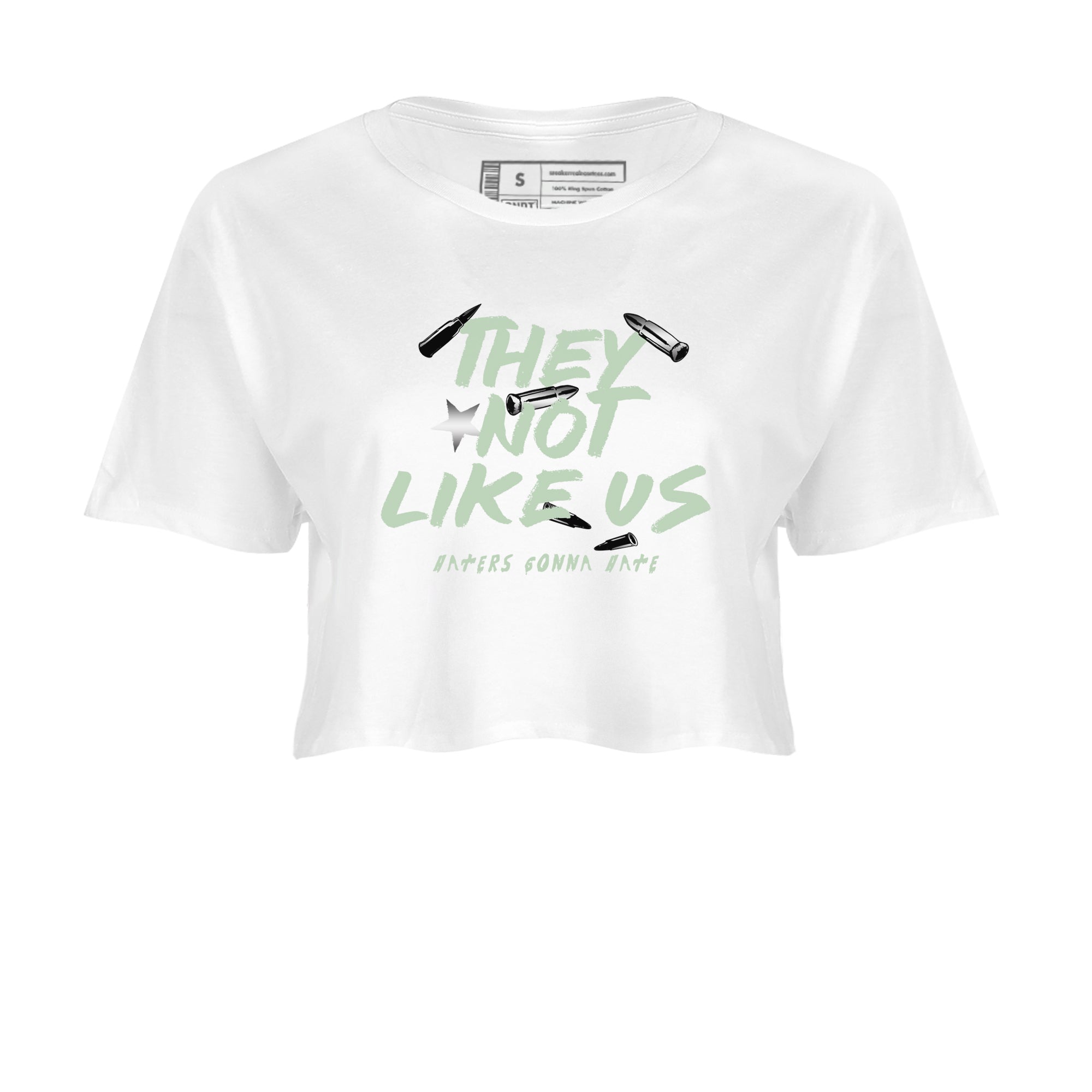 4s seafoam shirts to match jordans They Not Like Us sneaker match tees Air Jordan 4 Abundance match shoes to clothes SNRT Sneaker Tees unisex cotton White 2 crop tee