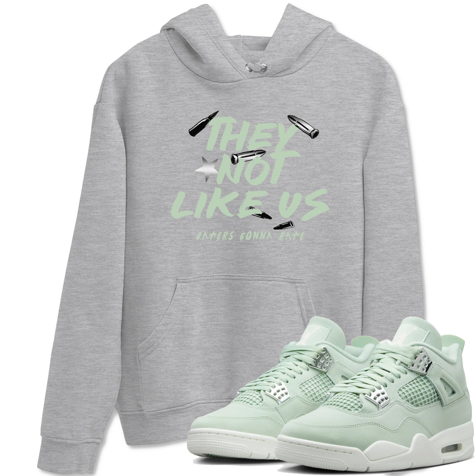 4s seafoam shirts to match jordans They Not Like Us sneaker match tees Air Jordan 4 Abundance match shoes to clothes SNRT Sneaker Tees unisex cotton Heather Grey 1 shirts