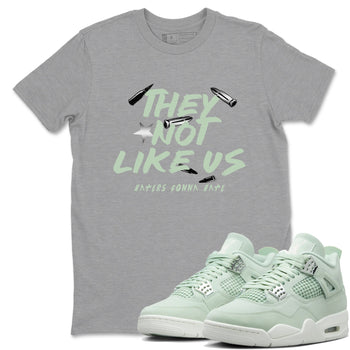 4s seafoam shirts to match jordans They Not Like Us sneaker match tees Air Jordan 4 Abundance match shoes to clothes SNRT Sneaker Tees unisex cotton Heather Grey 1 shirts