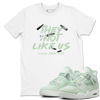4s seafoam shirts to match jordans They Not Like Us sneaker match tees Air Jordan 4 Abundance match shoes to clothes SNRT Sneaker Tees unisex cotton White 1 shirts