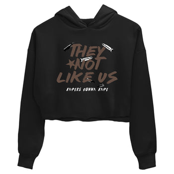Sneaker match tees – Sneaker Tees To Match Air Jordan 4 Cave Stone Shoes – They Not Like Us Crop T-Shirt Black 2