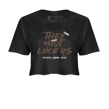 Sneaker match tees – Sneaker Tees To Match Air Jordan 4 Cave Stone Shoes – They Not Like Us Crop T-Shirt Black 2
