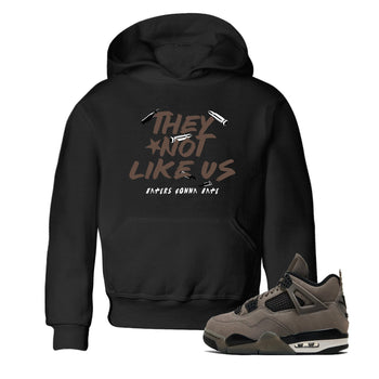 Sneaker match tees – Sneaker Tees To Match Air Jordan 4 Cave Stone Shoes – They Not Like Us Kids T-Shirt Black 1
