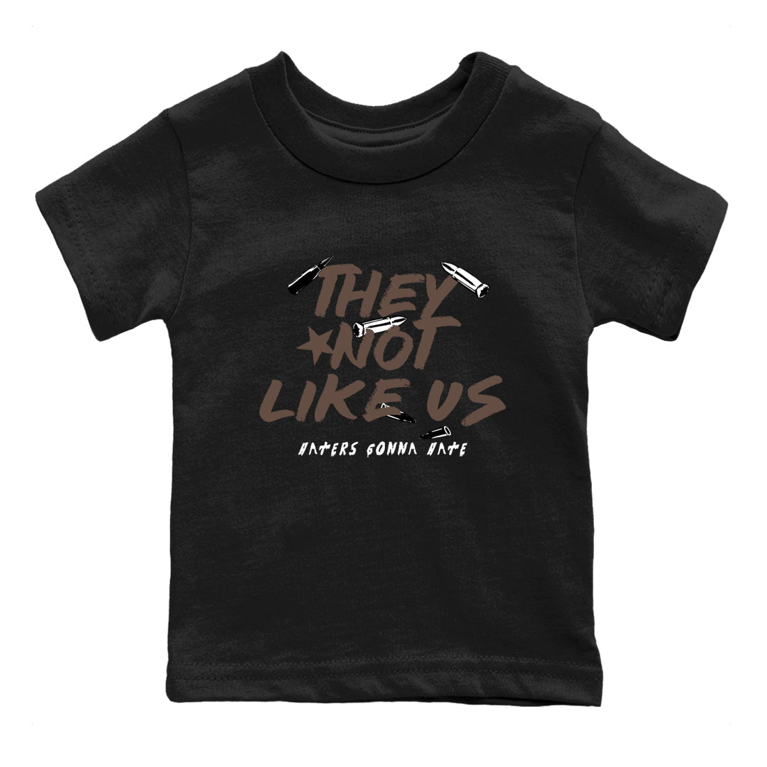 Sneaker match tees – Sneaker Tees To Match Air Jordan 4 Cave Stone Shoes – They Not Like Us Kids T-Shirt Black 2