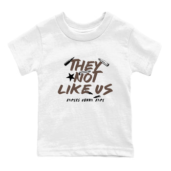 Sneaker match tees – Sneaker Tees To Match Air Jordan 4 Cave Stone Shoes – They Not Like Us Kids T-Shirt White 2