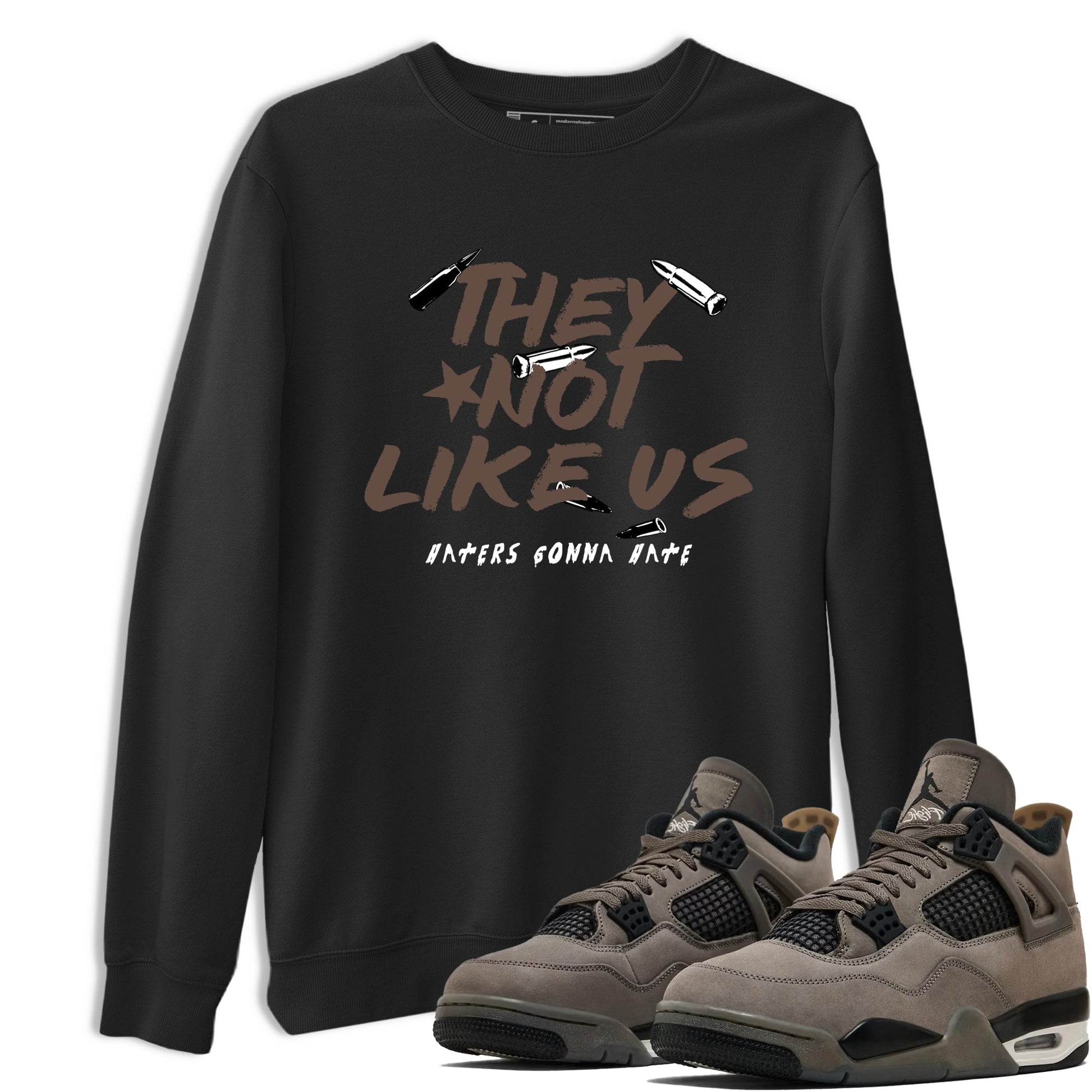 Sneaker match tees – Sneaker Tees To Match Air Jordan 4 Cave Stone Shoes – They Not Like Us Tee Black 1
