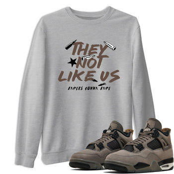 Sneaker match tees – Sneaker Tees To Match Air Jordan 4 Cave Stone Shoes – They Not Like Us Tee Heather Grey 1