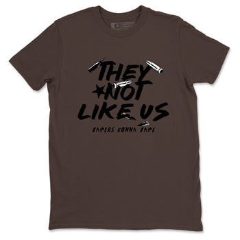 Sneaker match tees – Sneaker Tees To Match Air Jordan 4 Cave Stone Shoes – They Not Like Us Tee Dark Chocolate 2